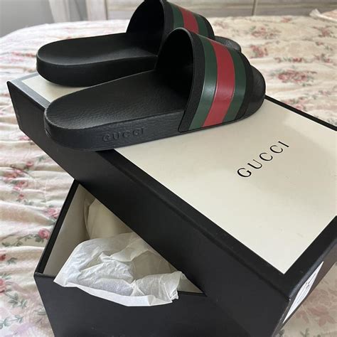 gucci ghost slides red|Gucci slides size 5.